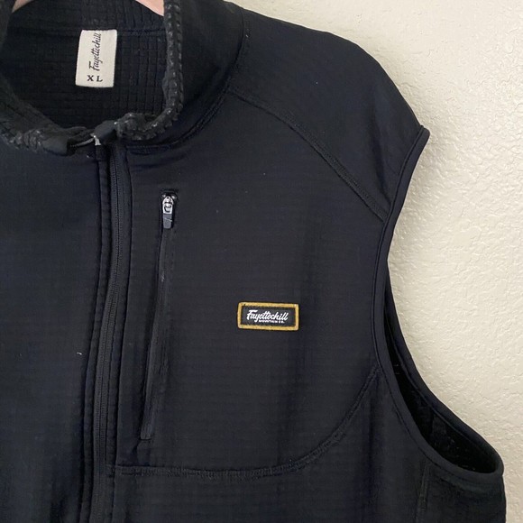 Fayettchill Vest Mens Size XL Front Zip Black Waffle Knit Polartec Lightweight - Picture 3 of 8